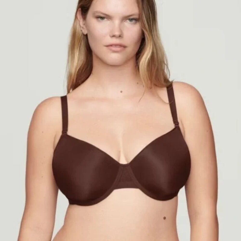 CUUP The Demi Spacer Bra Underwire Unlined Espresso Brown 32G